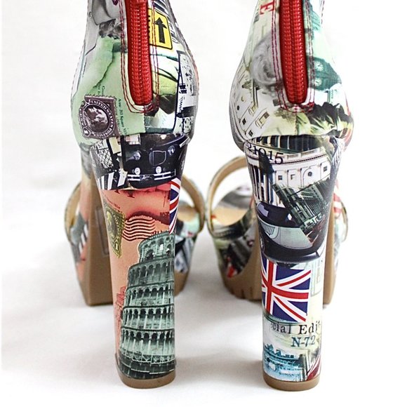 Open Toe Lug Sole Platform Sandals - Picture 2 of 5